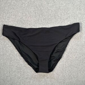 J.Crew Ribbed High Rise Swim Bikini Bottom Black Women's 2X BE808 New